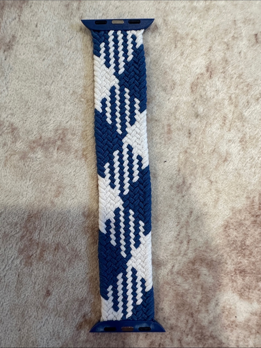 Woven Braided Navy and White Watch Band for Women